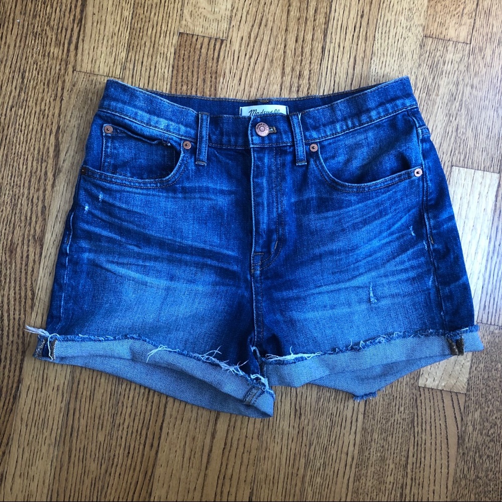 Madewell high rise denim shorts size 27